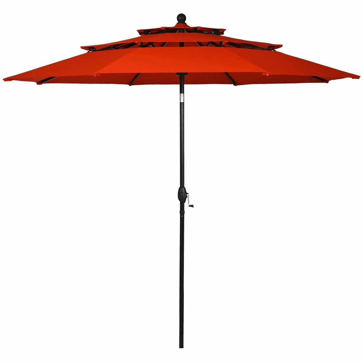 10ft 3 Tier Outdoor Patio Umbrella - Orange