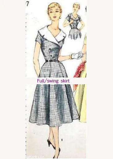 Annie - 1950s vintage dress wide collar