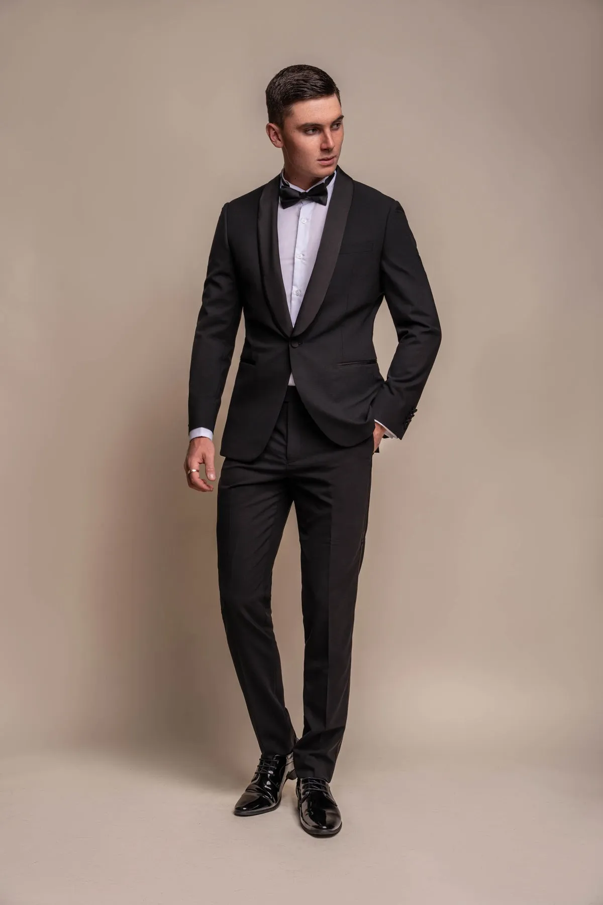 Aspen Black Tuxedo Wedding Suit Swatch