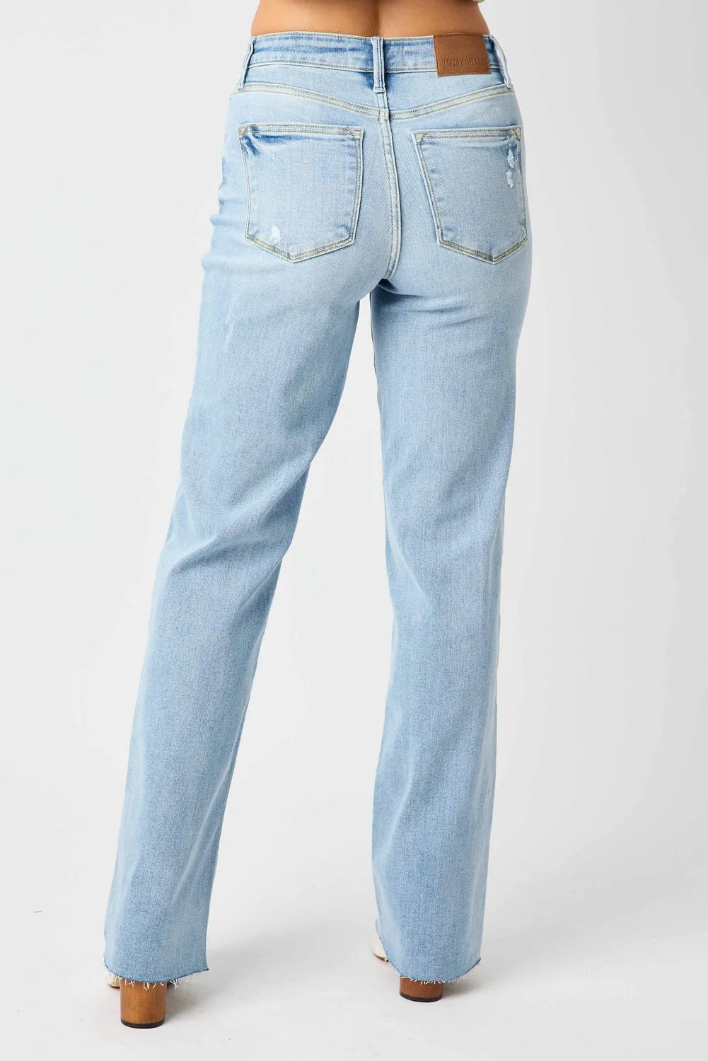 Avery Straight Fit High Rise Jeans with V Front Waistband - PLUS