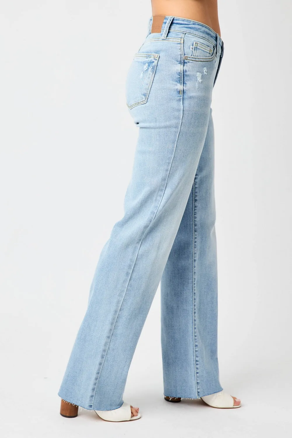 Avery Straight Fit High Rise Jeans with V Front Waistband - PLUS