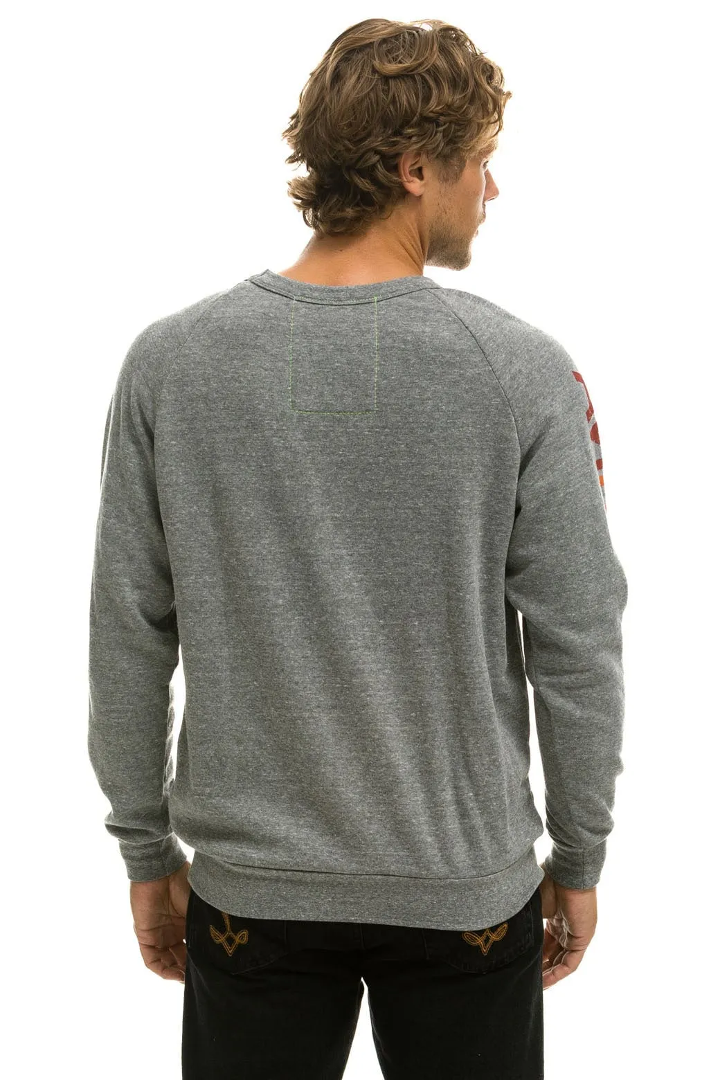 AVIATOR NATION AUSTIN CREW SWEATSHIRT - HEATHER GREY