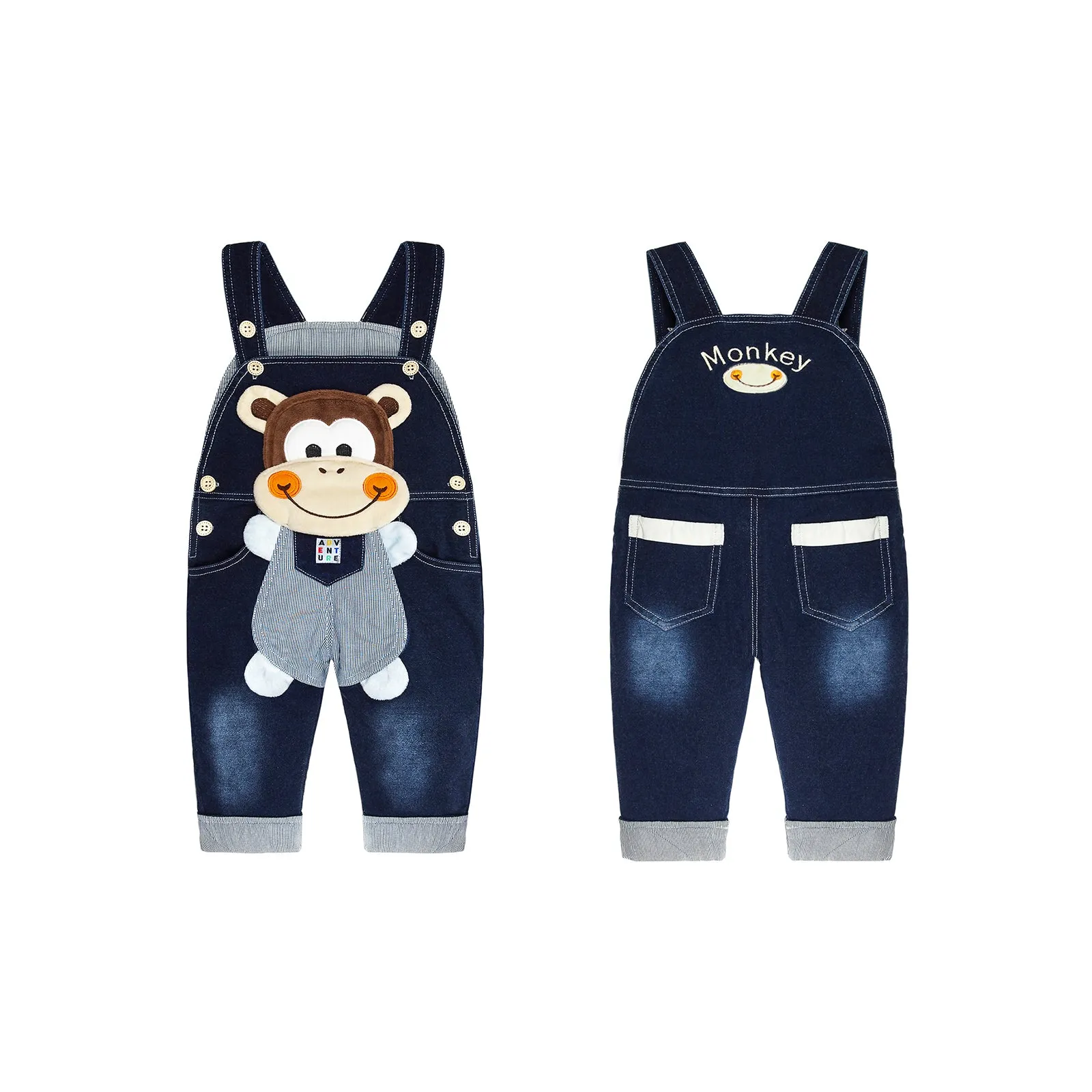 Baby Cotton Knitted Jeans Skin-friendly Overalls