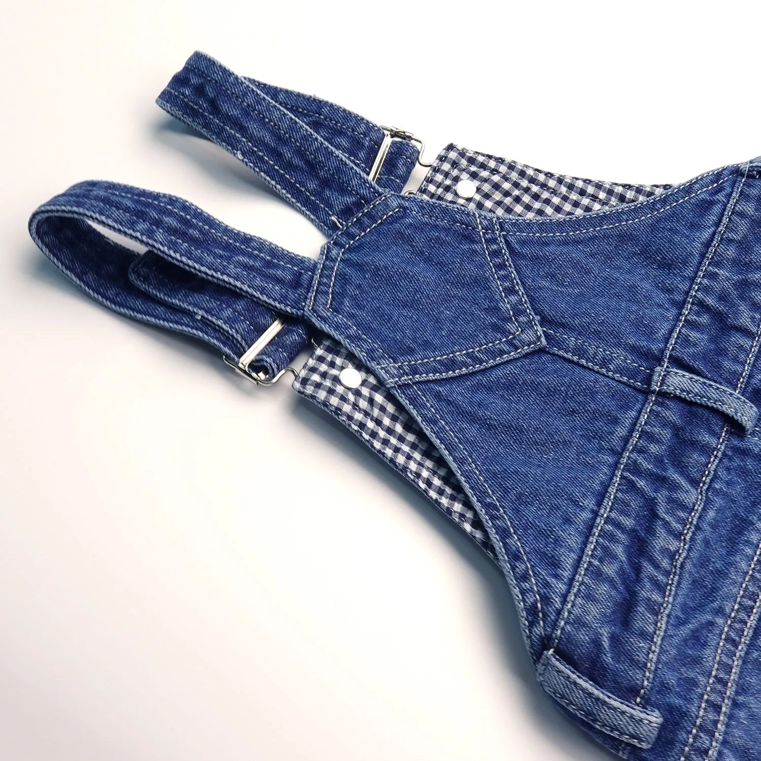 Baby Girls Denim Shortalls, Little Boys Ripped Raw Edge Hem Jeans Summer Shortalls