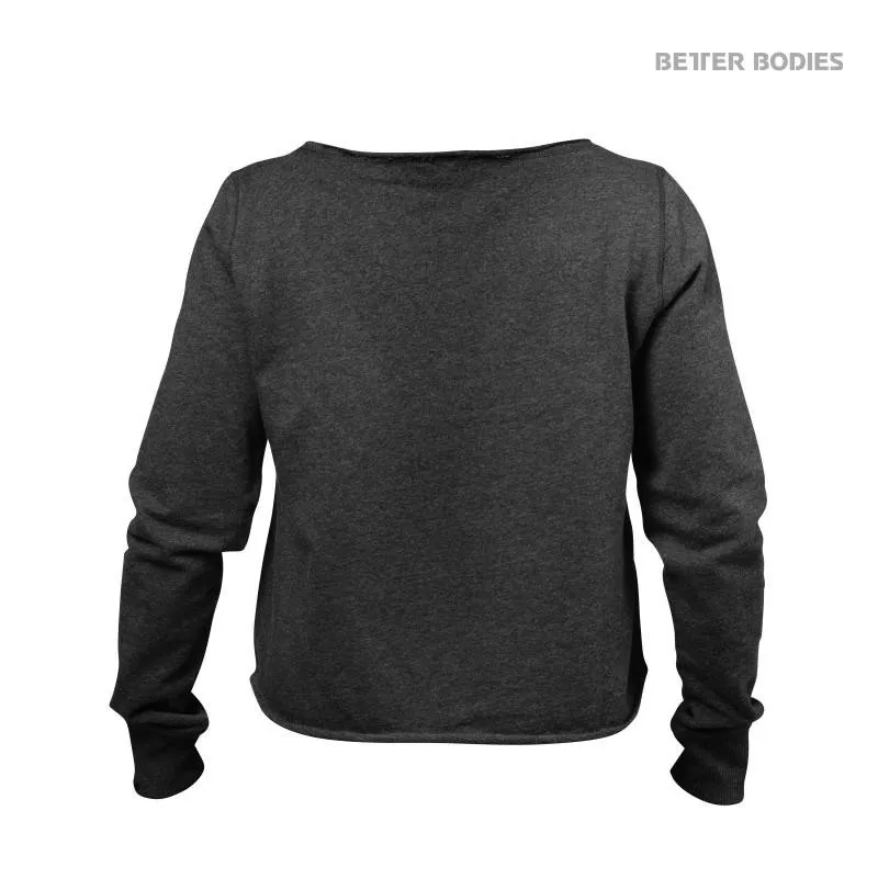 Better Bodies Cropped Sweater - Anthracite Melange