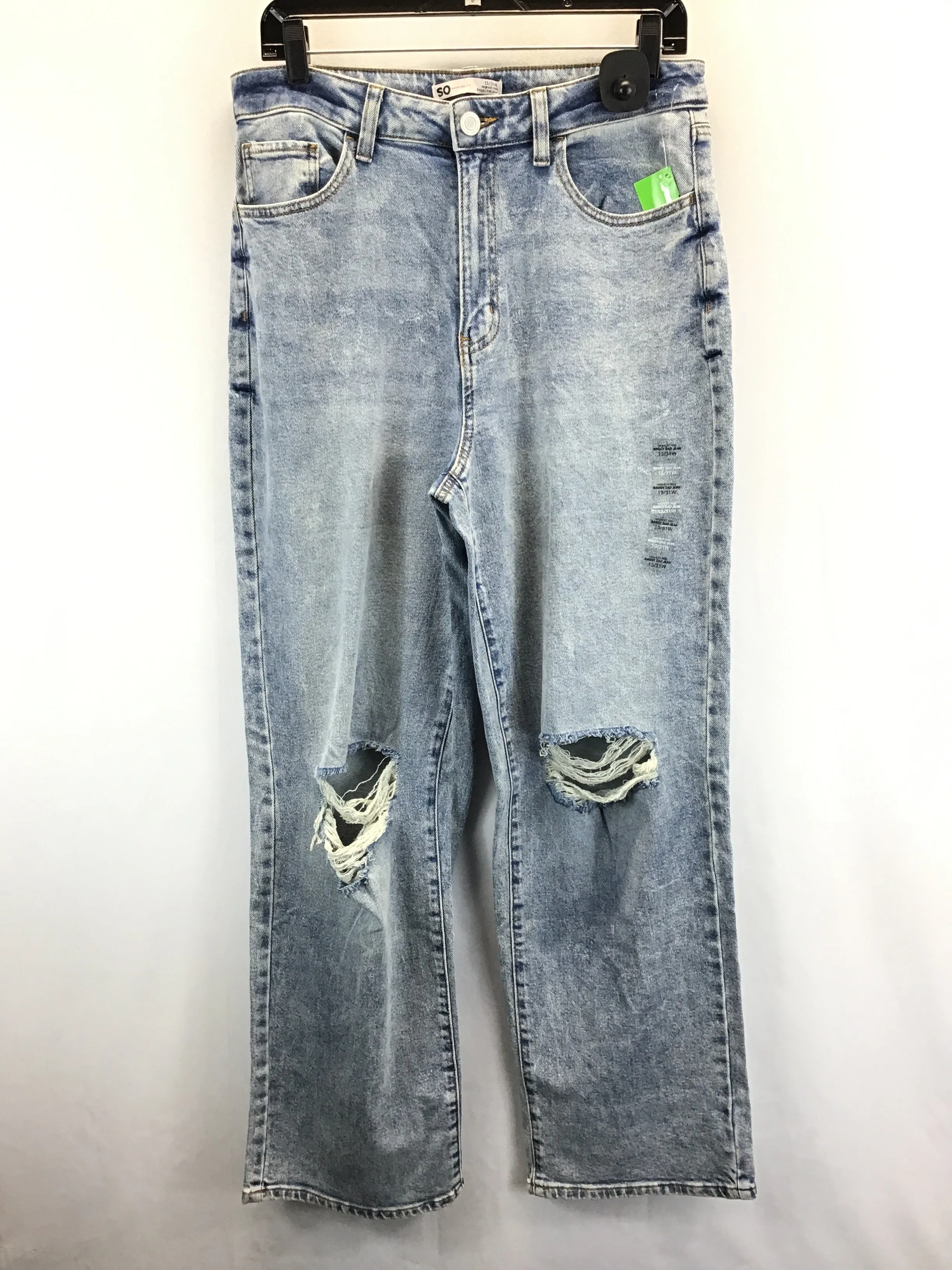 Blue Denim Jeans Straight Clothes Mentor, Size 31w