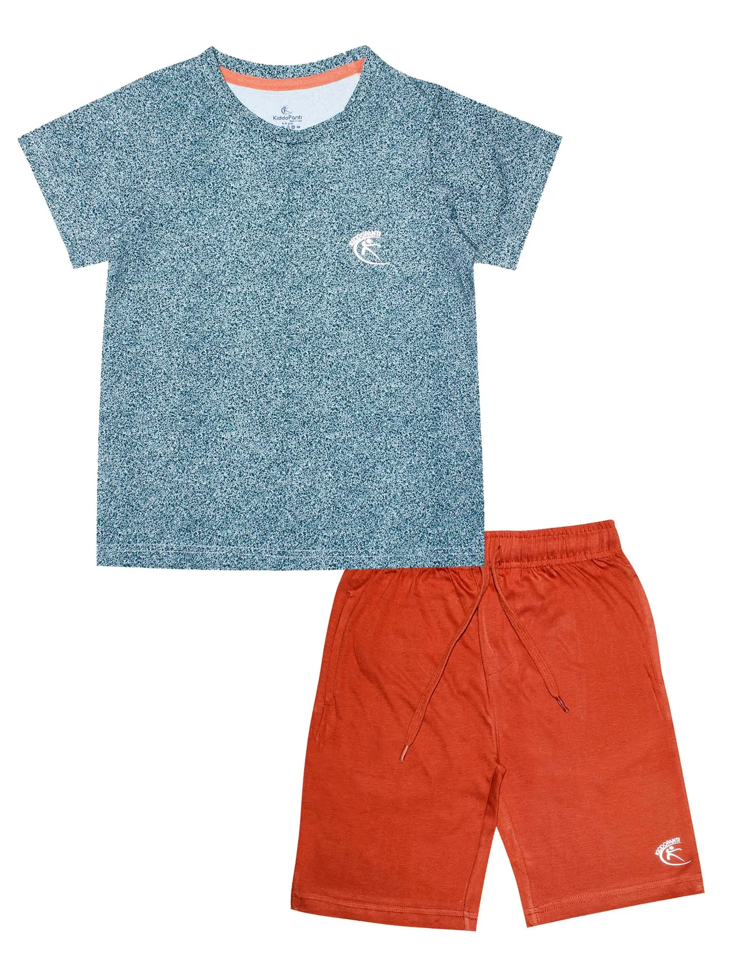 Boys Printed Tee & Knee length Basic Short Set