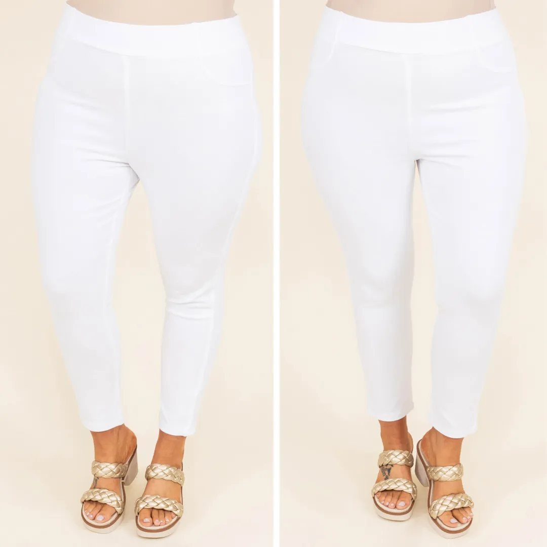 Business Lady Pants, White