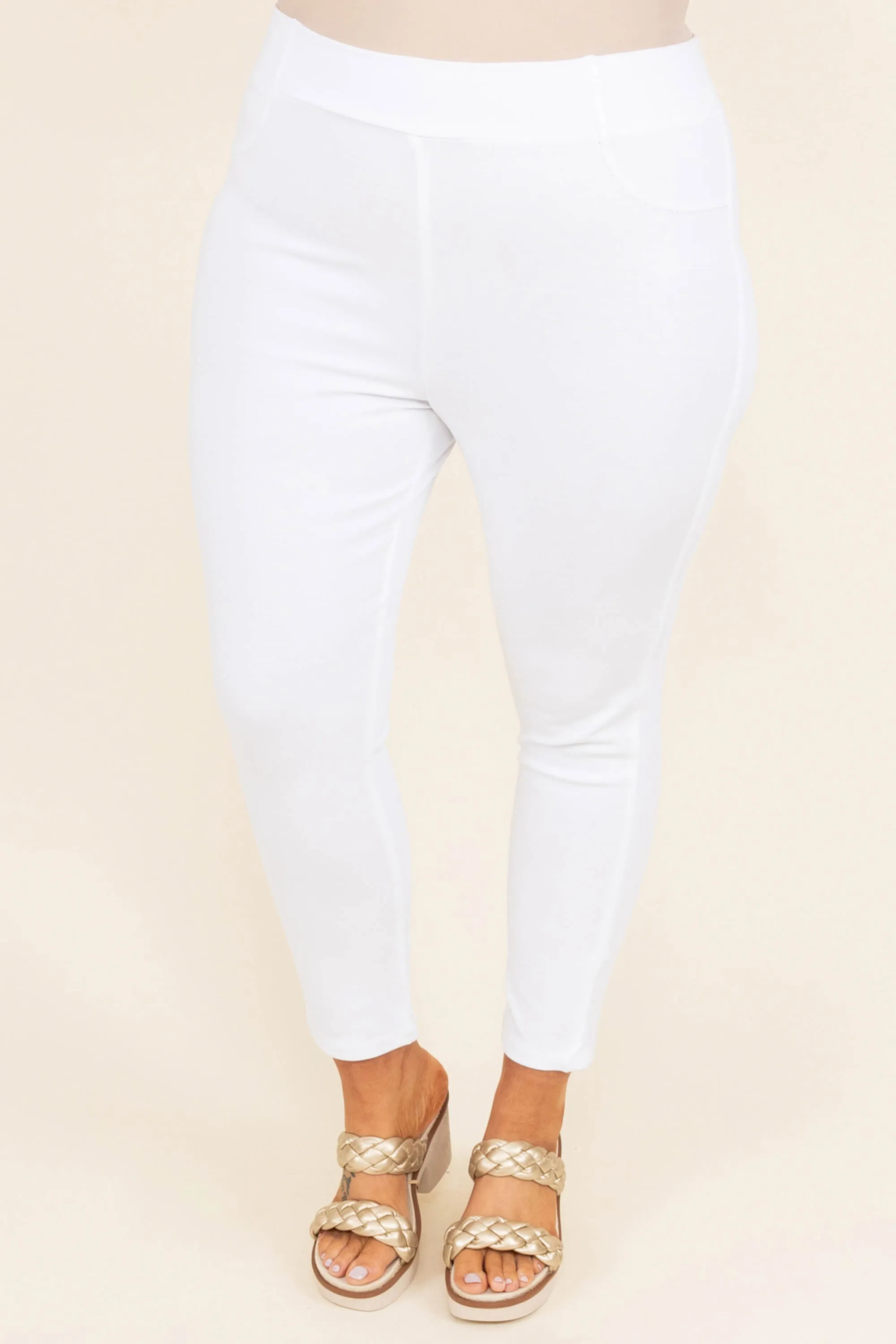 Business Lady Pants, White