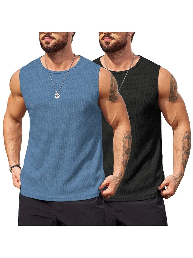 Casual 2 Pack Waffle Tank Tops (US Only)