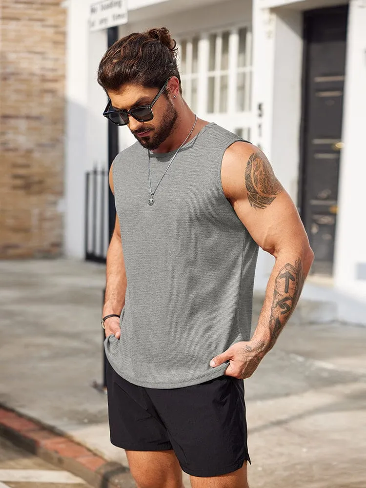 Casual 2 Pack Waffle Tank Tops (US Only)