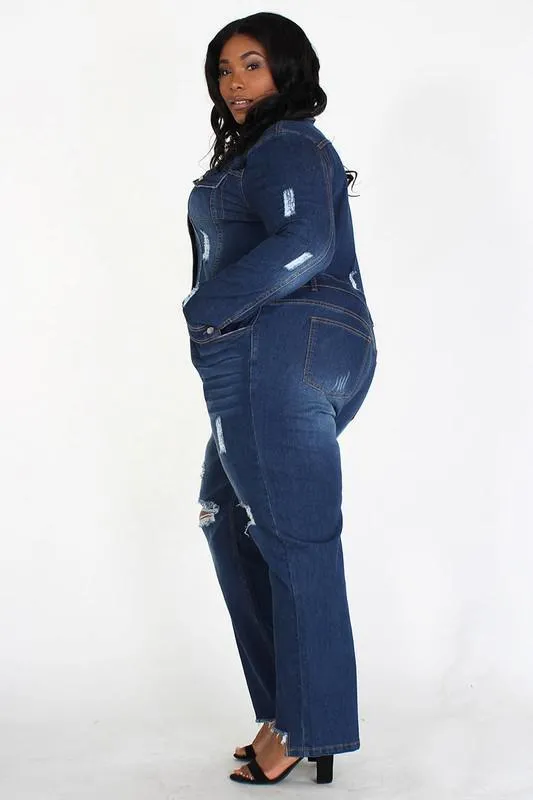 Chel's Denim Jumpsuit Plus