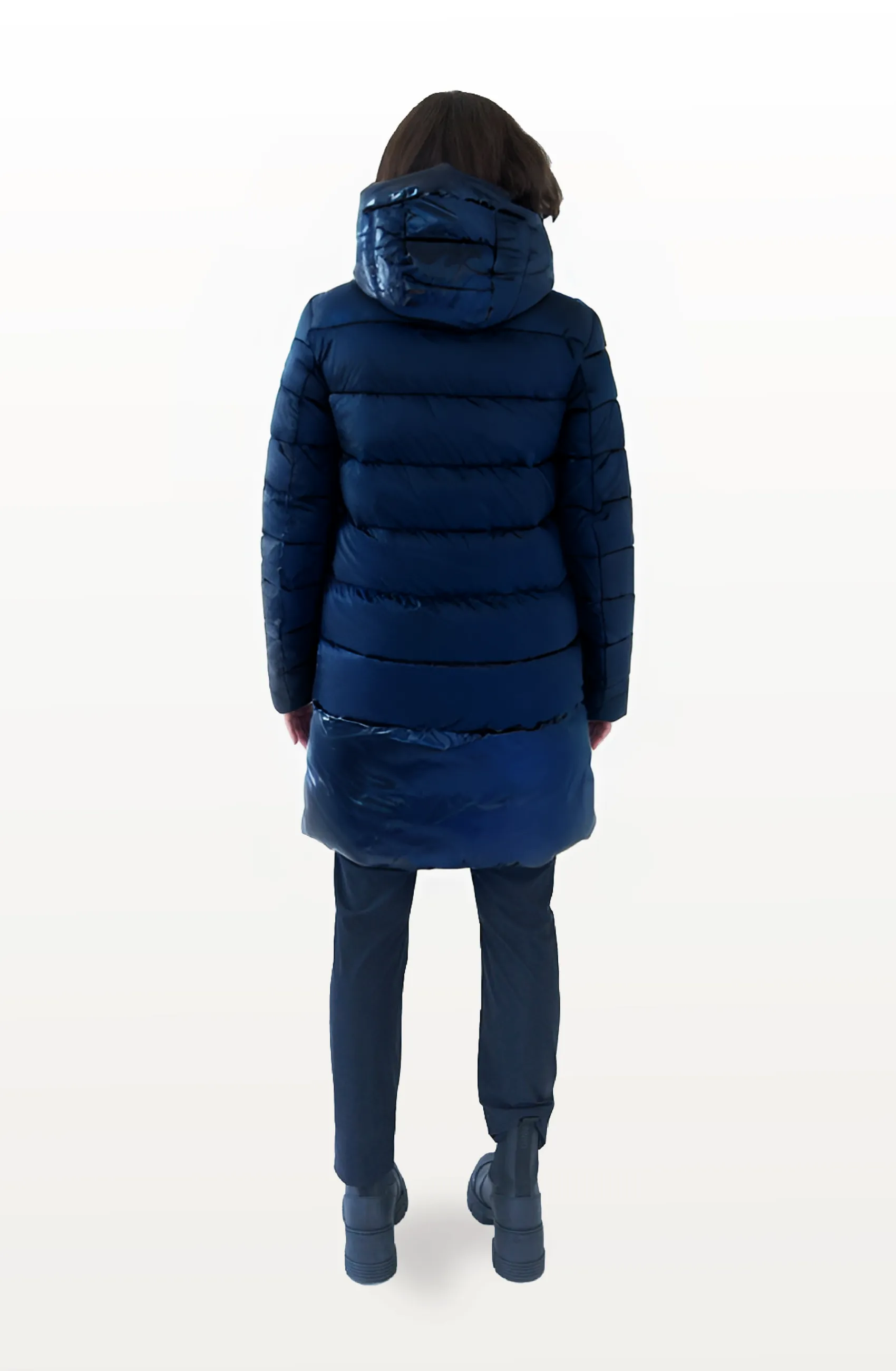 CHEPSTOW long navy blue puffer jacket