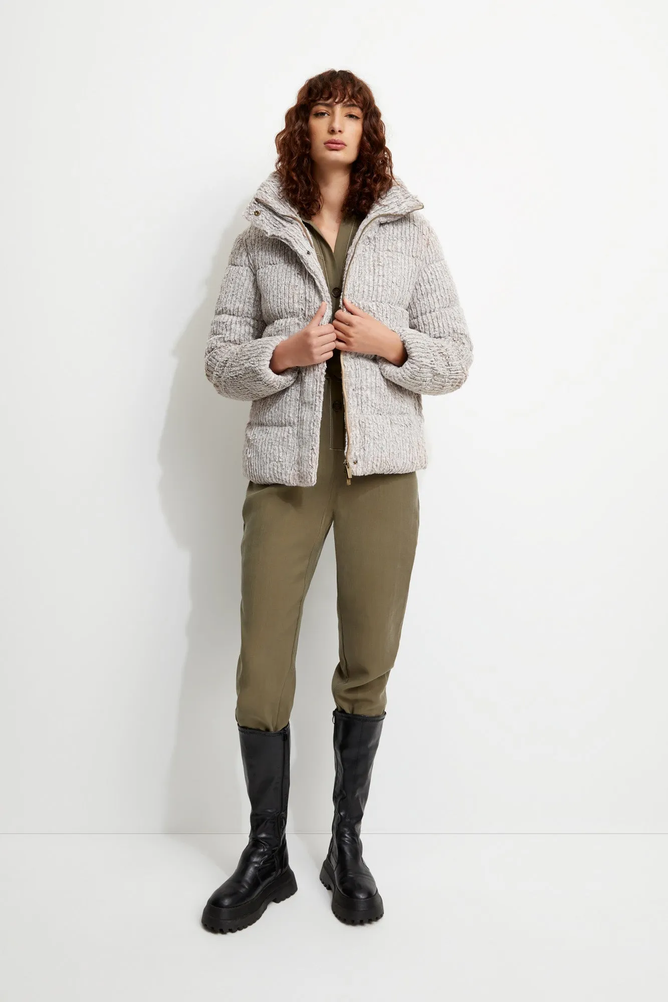 Close Knit Puffer Jacket