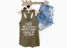 Cow Problems Racerback Tank