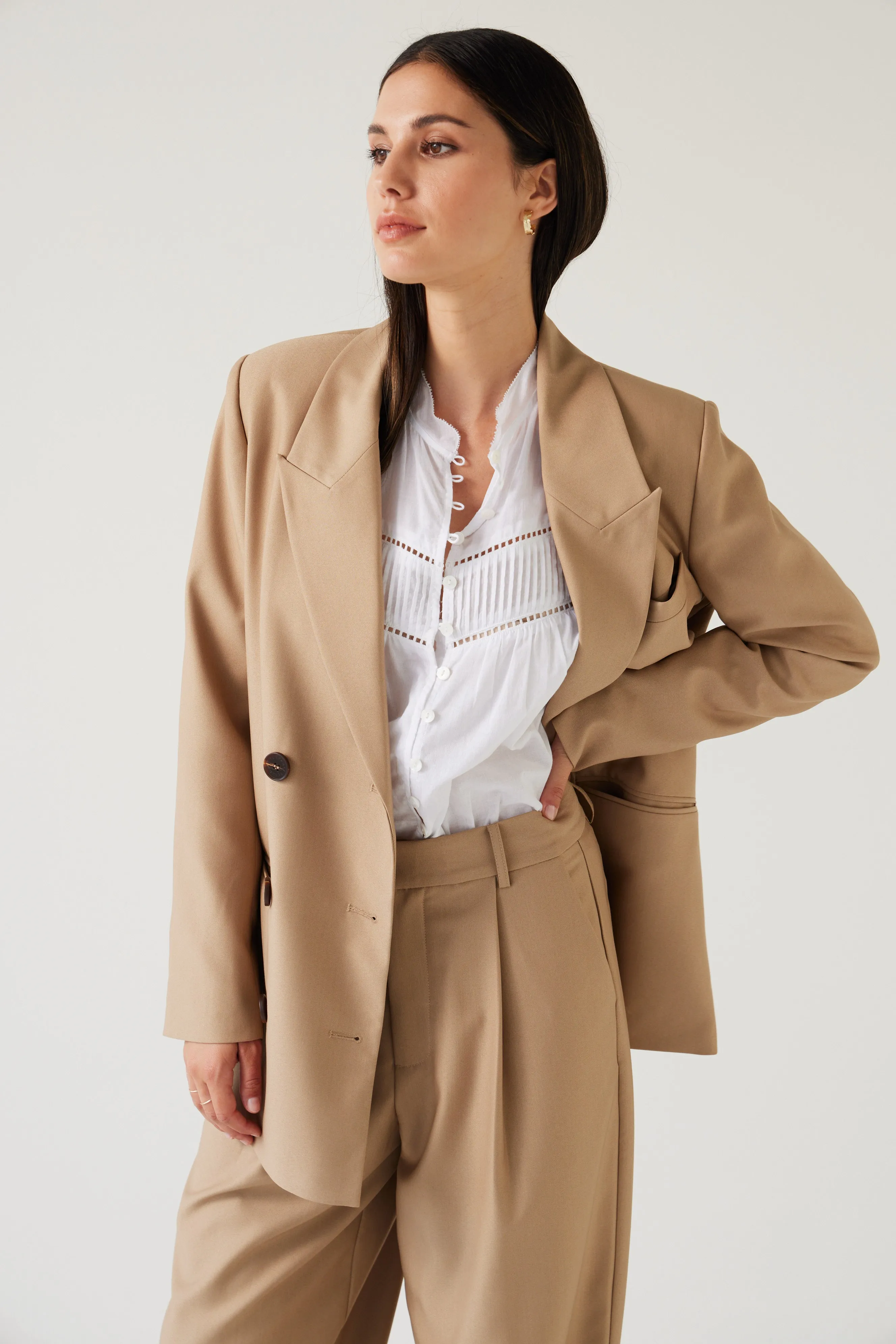 Dove Blazer | Sand Beige