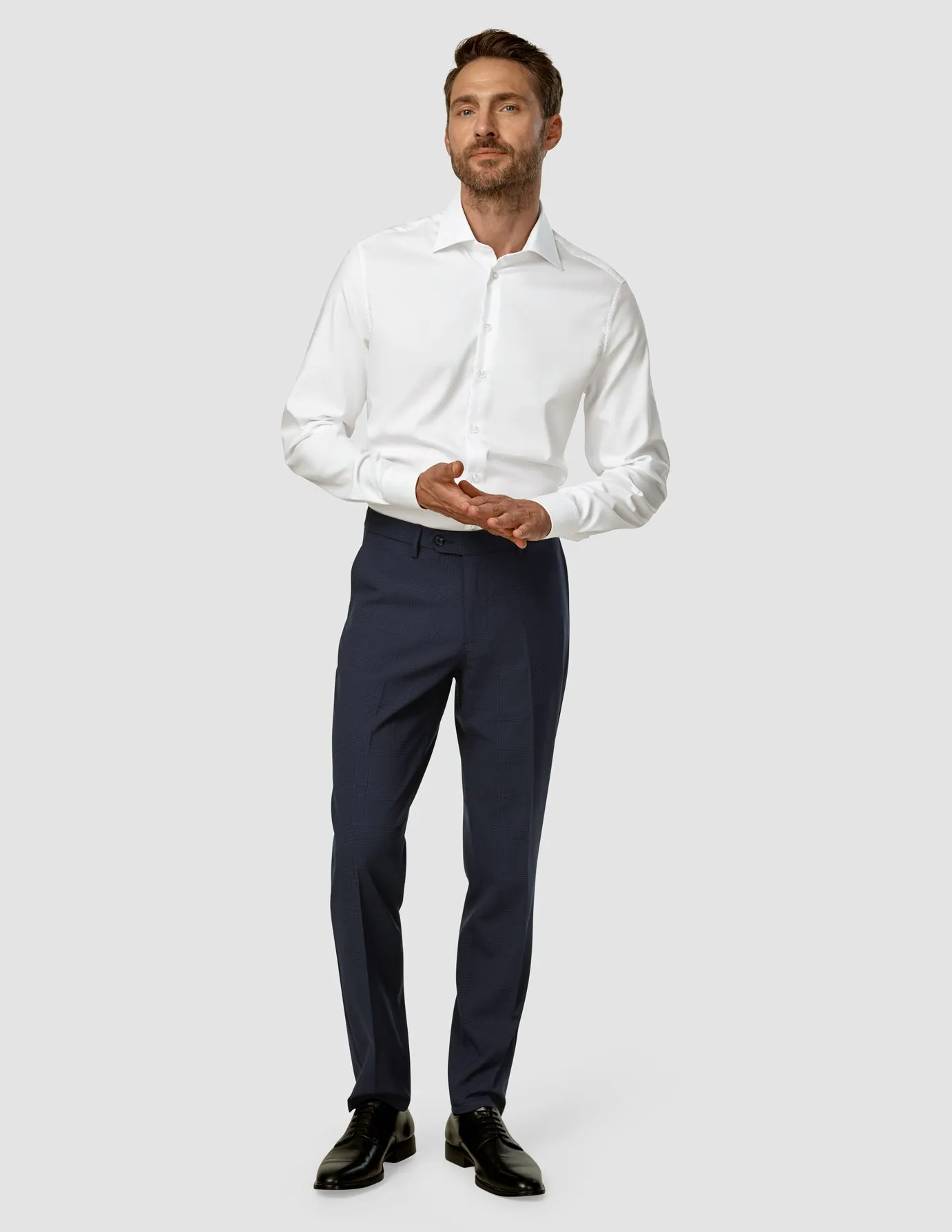 Essential Suit Pants Regular Dark Blue Check