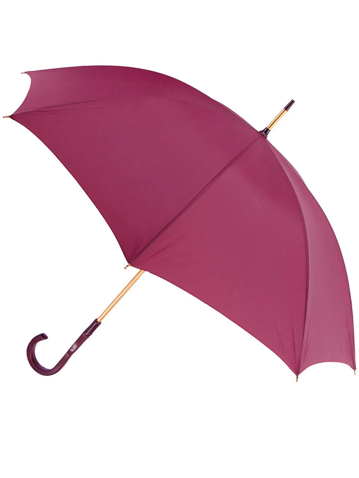 Gents Vintage Style Crook Handle Umbrella - Maroon