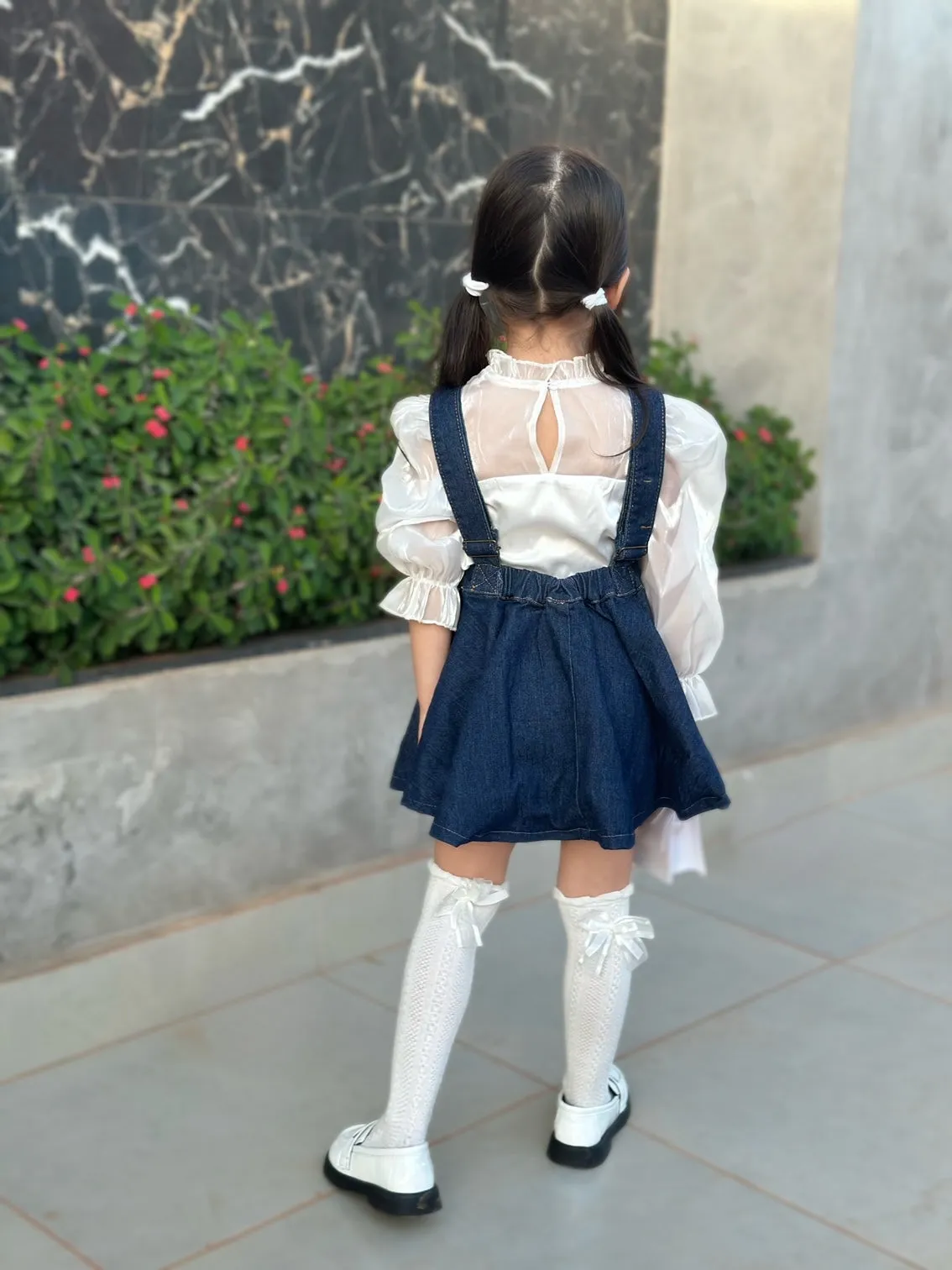 Girls Jeans Overalls Dress Adjustable Denim Jumpers