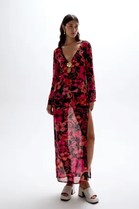 Hotline Maxi Dress Hibiscus Pink