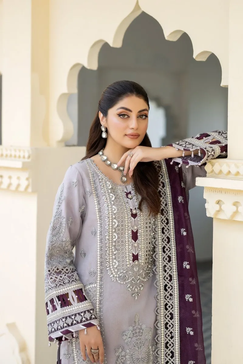 Imrozia Embellished Organza Pakistani Party Wear Suit Ada IMR202