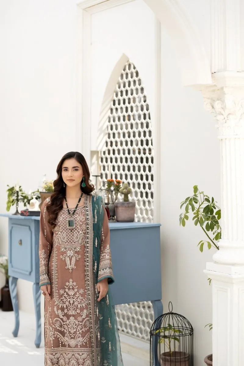 Imrozia Embellished Organza Pakistani Party Wear Suit Nayab IMR197