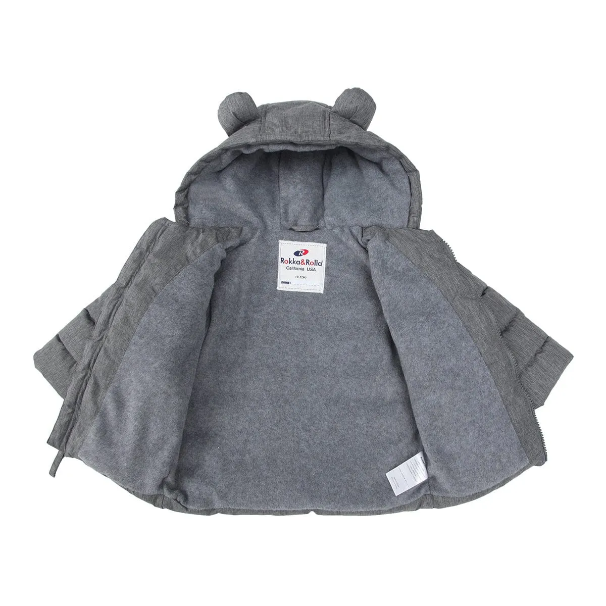 Infant Boys' Fleece Hooded Puffer Jacket