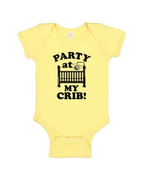 INK "PARTY AT MY CRIB" Baby Onesie - Yellow