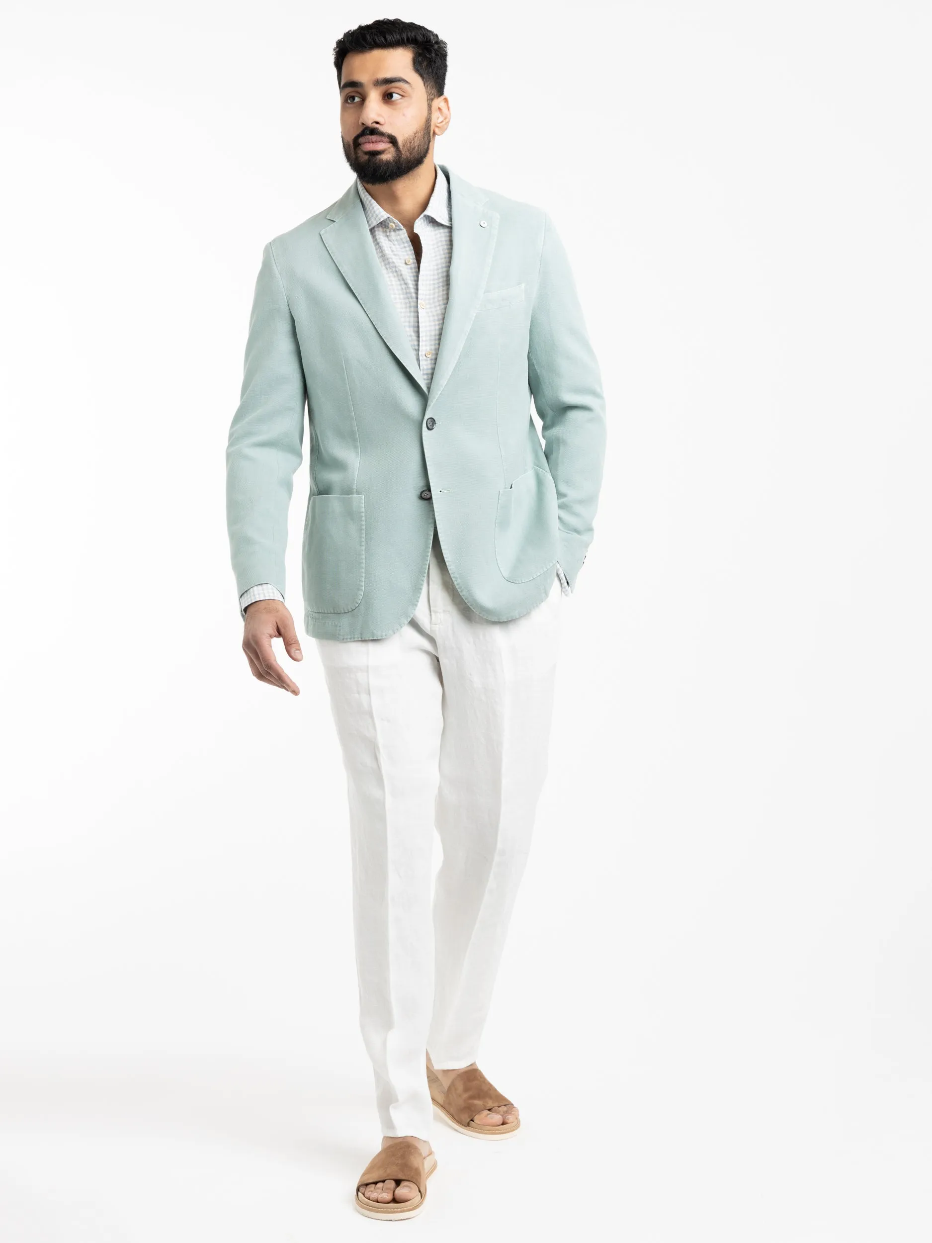 Light Green Garment-Dyed Sport Jacket