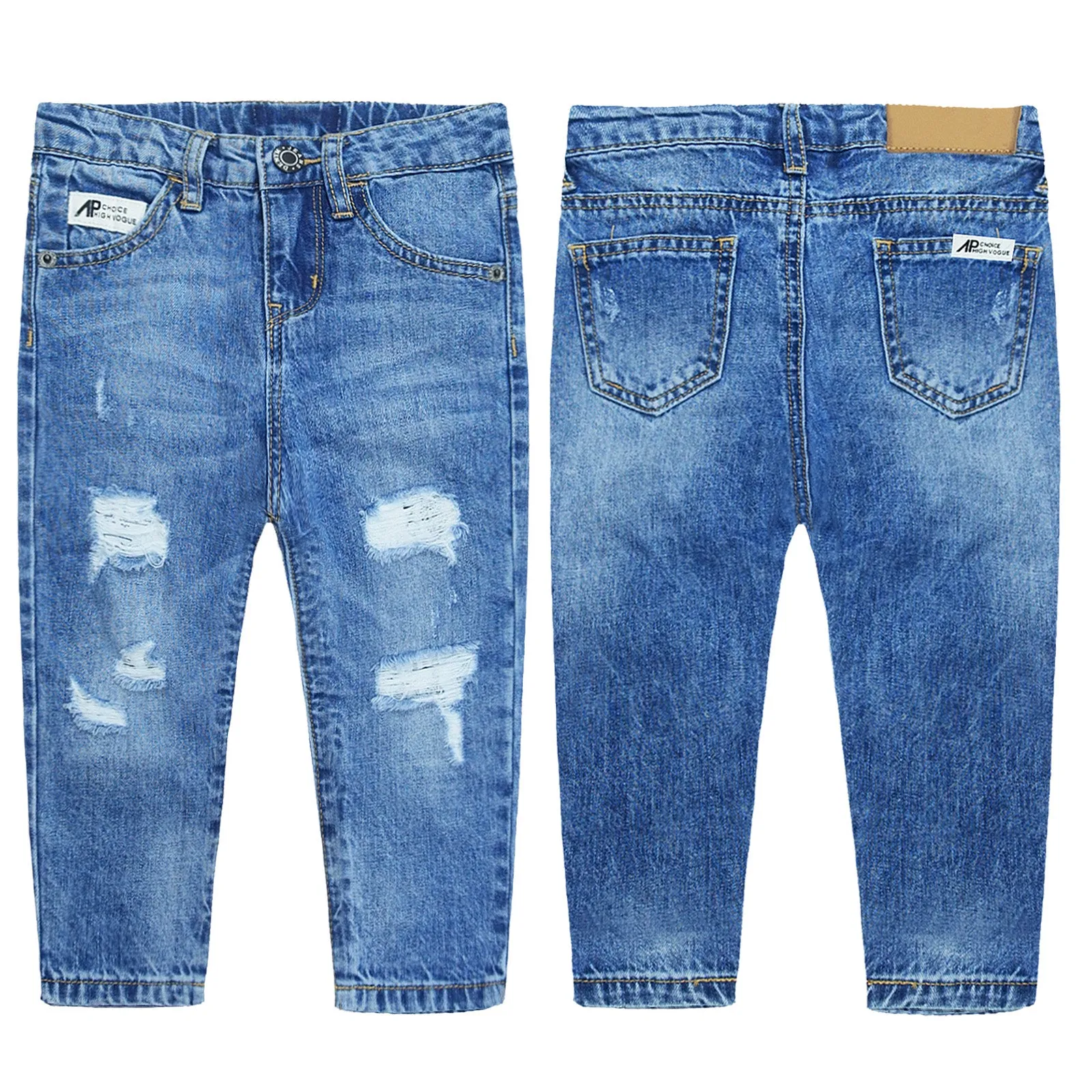 Little Kid Elastic Band Cool Jeans