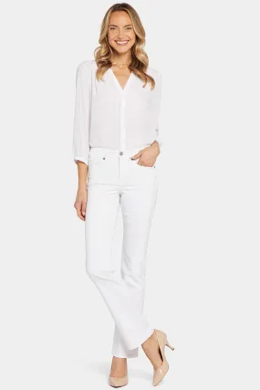 Marilyn Straight Jeans In Petite - Optic White