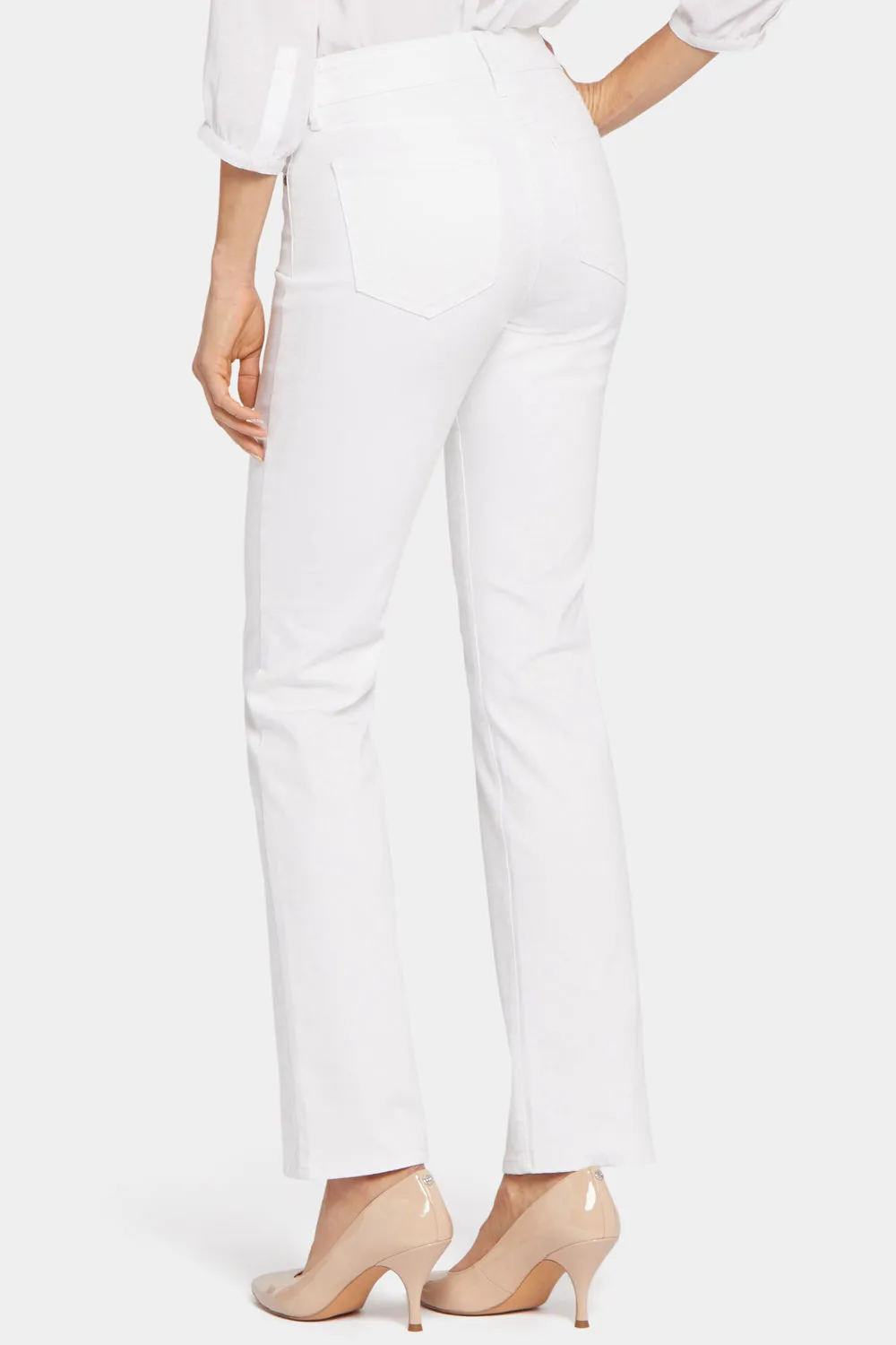 Marilyn Straight Jeans In Petite - Optic White