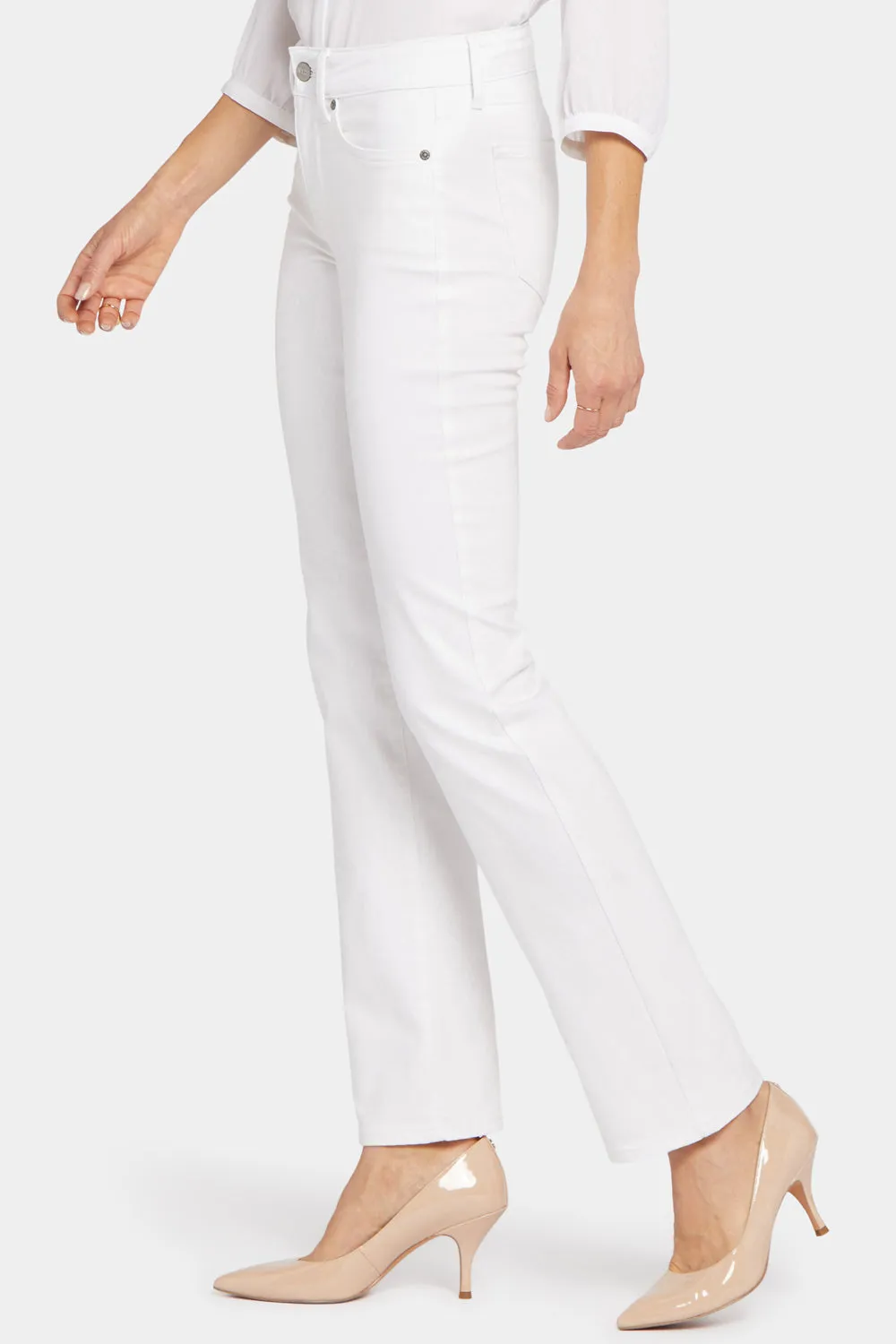 Marilyn Straight Jeans In Petite - Optic White