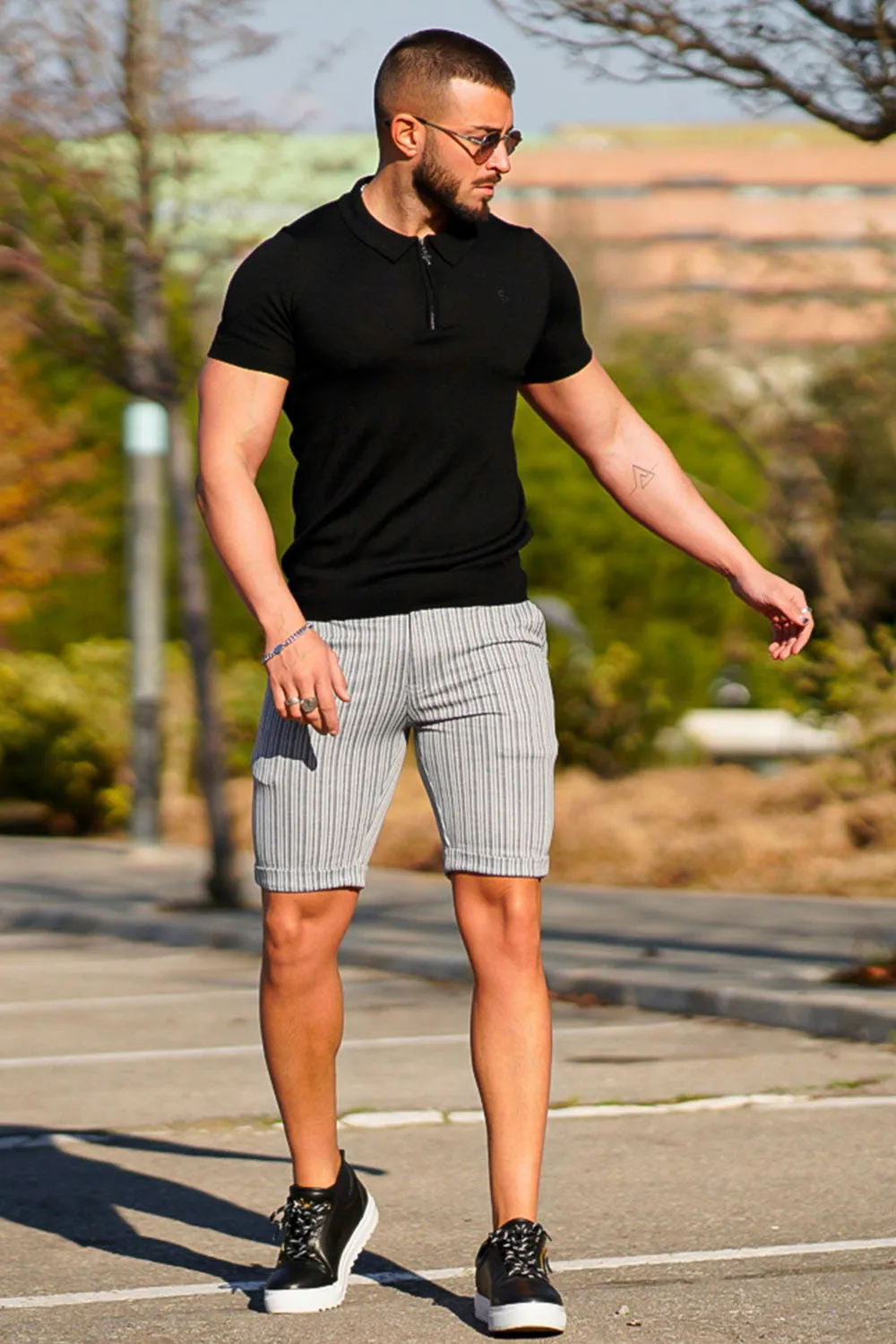 Men's Grey Chino Short