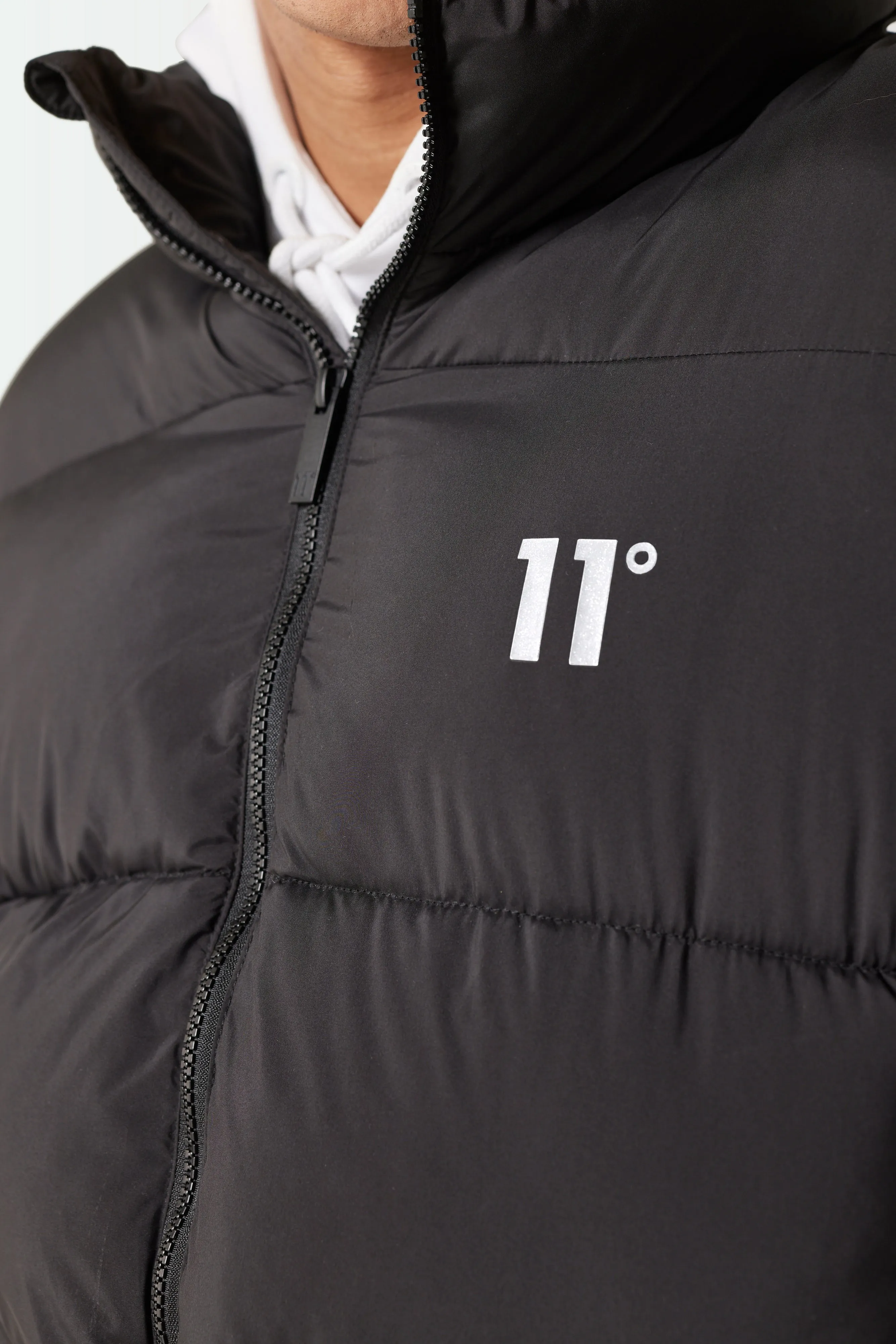 Panel Puffer Jacket - Black