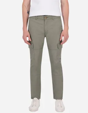 Pantalón Premium Estilo Chino Cargo de Gabardina - Gris