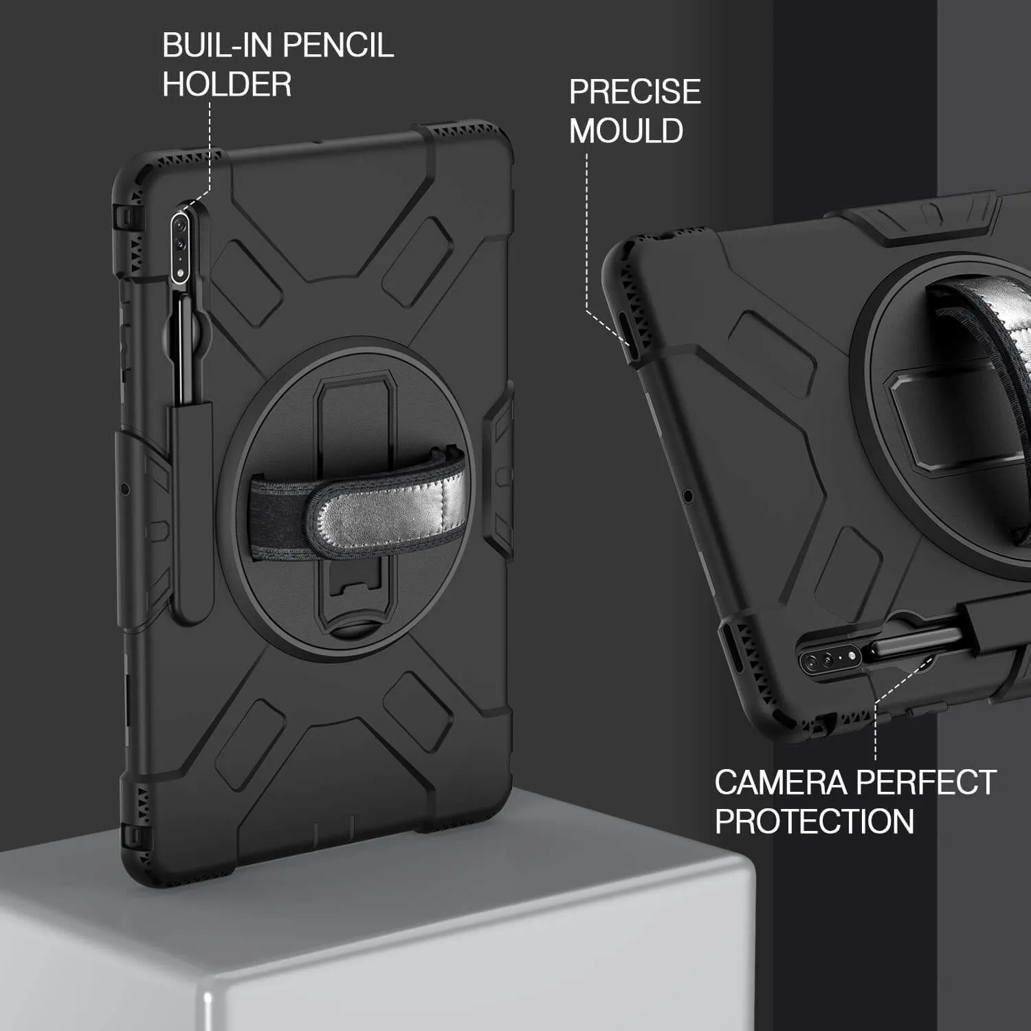 Samsung Galaxy Tab S9 Ultra / S8 Ultra Case Rugged Protection Black