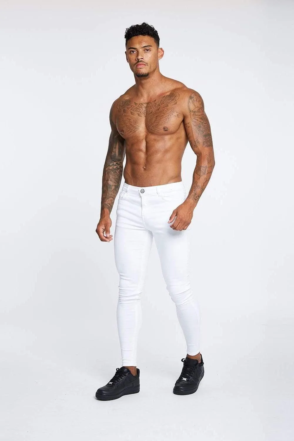 SKINNY FIT JEANS NON RIPPED - WHITE