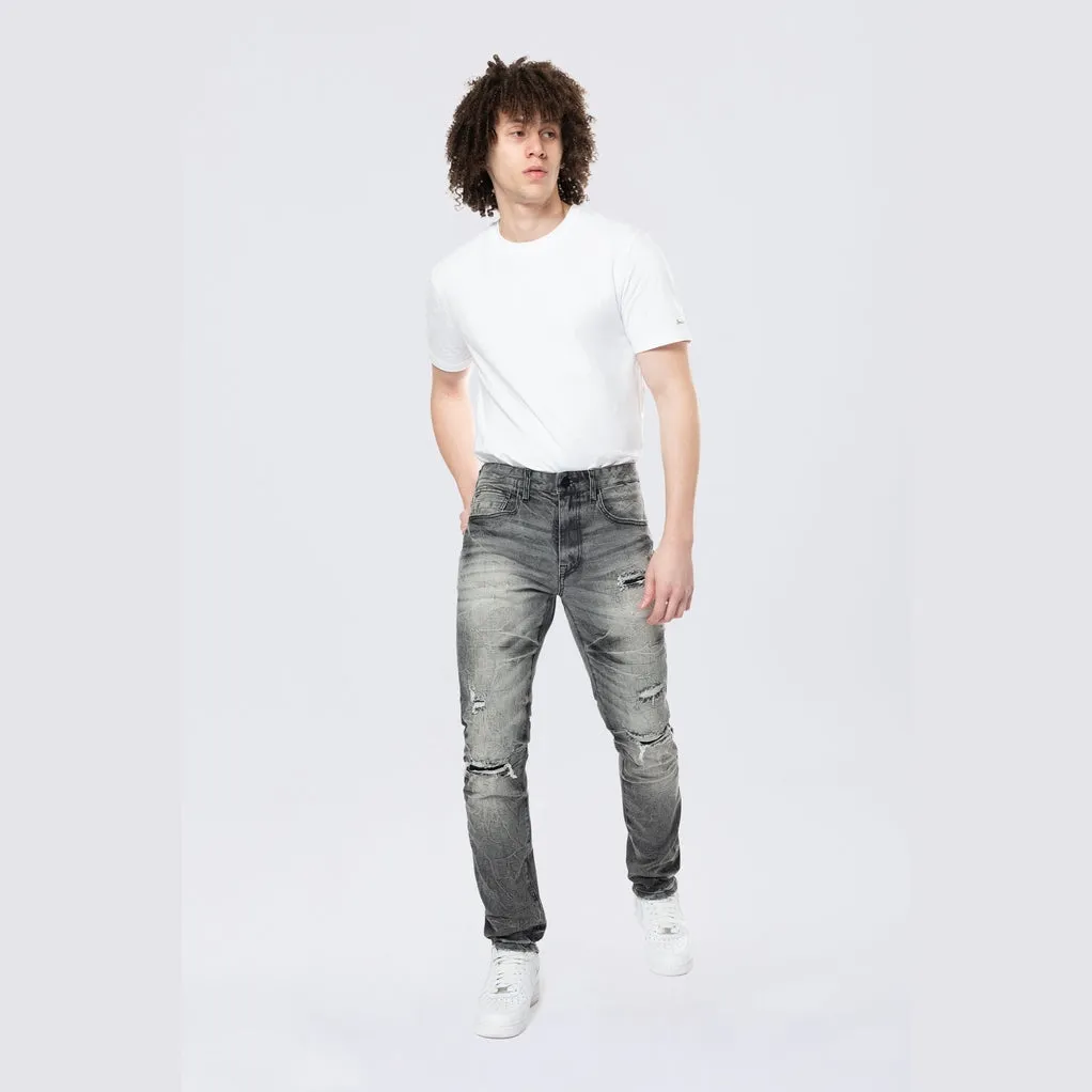 Slim Wave Effect Jeans - Eris Grey