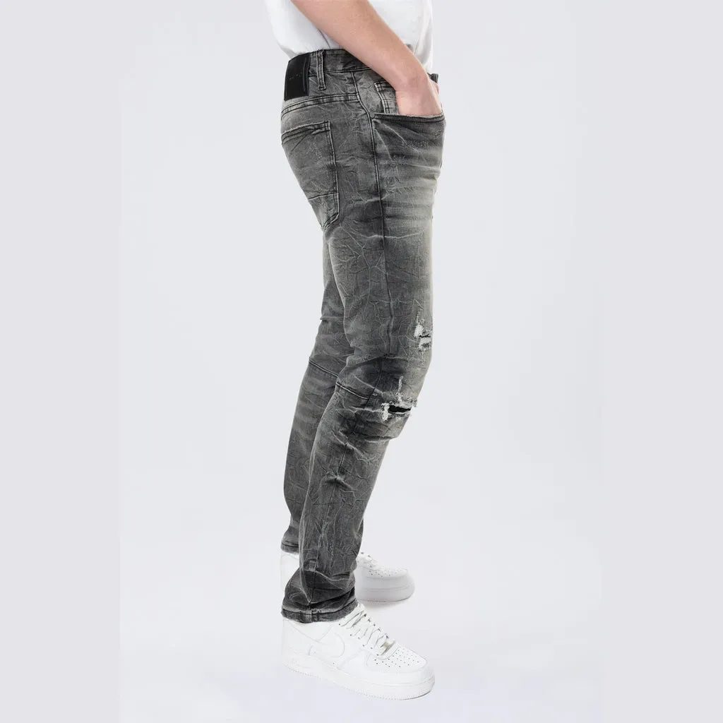 Slim Wave Effect Jeans - Eris Grey