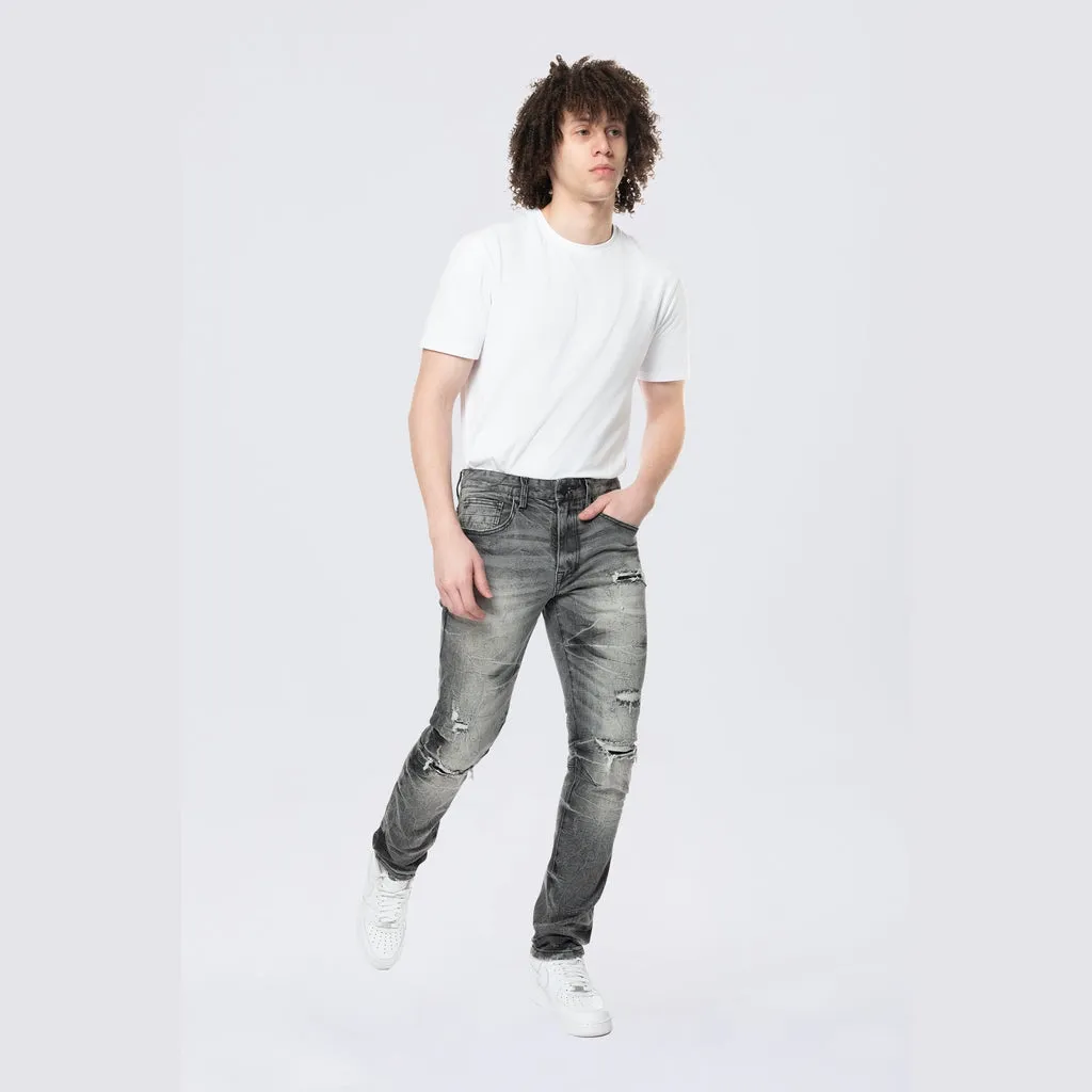 Slim Wave Effect Jeans - Eris Grey