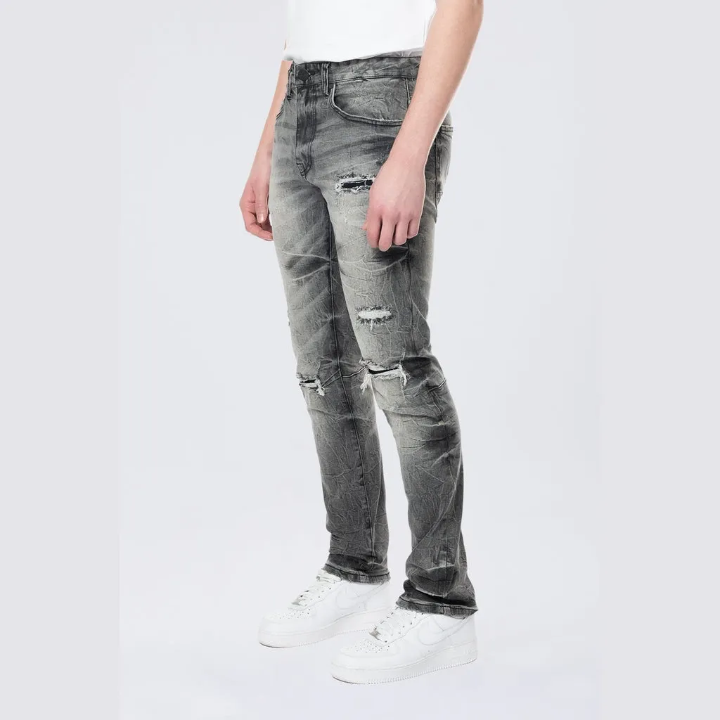 Slim Wave Effect Jeans - Eris Grey